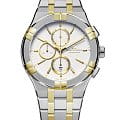 Maurice Lacroix Maurice Lacroix Aikon Quartz Chronograph AI1118-PVY03-130-1  AI1118-PVY03-130-1 кварцевые мужские часы белый циферблат, браслет нержавеющая сталь с pvd-покрытием — вид спереди