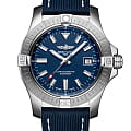 Breitling Breitling Avenger Automatic 43 A17318101C1X1  A17318101C1X1 механические мужские часы синий циферблат, браслет кожа + текстиль — вид спереди