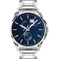 Jacques Lemans Jacques Lemans Derby 1-2199M  1-2199M кварцевые мужские часы синий циферблат, браслет нержавеющая сталь — вид спереди