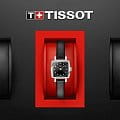 Tissot Tissot Lovely Square T058.109.16.056.00, t-lady швейцария женские часы на браслете кожаный боковой вид