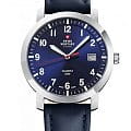 Swiss Military by Chrono Swiss Military by Chrono SM34083.12  SM34083.12 кварцевые мужские часы синий циферблат, браслет кожаный — вид спереди