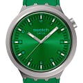 Swatch Swatch Big Bold Irony Standard SB07S101  SB07S101 кварцевые мужские часы зеленый циферблат, браслет резина — вид спереди
