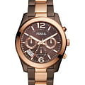 Fossil Fossil Carlie ES4284  ES4284 кварцевые женские часы черный циферблат, браслет нержавеющая сталь — вид спереди