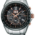 Seiko Seiko Astron GPS Solar SSE151J1  SSE151J1 кварцевые мужские часы коричневый циферблат, браслет нержавеющая сталь — вид спереди