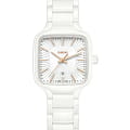 Rado Rado True Square R27072012  R27072012 кварцевые женские часы белый циферблат, браслет высокотехнологичная керамика + титан — вид спереди