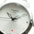 Tissot Tissot T-Wave T112.210.11.036.00 кварцевые женские часы часы крупный план белый циферблата