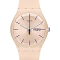 Swatch Swatch New Gent SUOT700  SUOT700 кварцевые женские часы  розовый циферблат, браслет силикон — вид спереди
