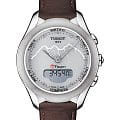 Tissot Tissot T-Touch Lady Solar Jungfraubahn T075.220.16.011.10 T Touch T0752201601110 кварцевые женские часы белый циферблат, браслет кожаный — вид спереди