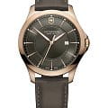 Victorinox Victorinox ALLIANCE 241908  241908 кварцевые мужские часы серый циферблат, браслет кожаный — вид спереди