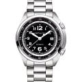 Hamilton Hamilton Khaki Aviation Pilot Pioneer Auto H76455133  H76455133 механические мужские часы черный циферблат, браслет нержавеющая сталь — вид спереди