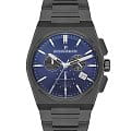 Jacques Philippe Jacques Philippe Aurora JPQGC418337  JPQGC418337 кварцевые мужские часы синий циферблат, браслет нержавеющая сталь с ip-покрытием — вид спереди