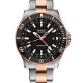 Mido Mido Ocean Star GMT M026.629.22.051.00  M0266292205100 механические мужские часы черный циферблат, браслет нержавеющая сталь — вид спереди