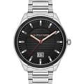 U.S. Polo Assn. U.S. Polo Assn. Fundamental USPA1087-04  USPA1087-04 кварцевые мужские часы черный циферблат, браслет нержавеющая сталь — вид спереди
