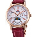 Orient Orient RA-KA0001A10  RA-KA0001A кварцевые женские часы белый циферблат, браслет кожаный — вид спереди