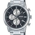 Casio Casio Collection MTP-E510D-1A2VDF (MTP-E510D-1A2)  MTP-E510D-1A2 кварцевые мужские часы черный циферблат, браслет нержавеющая сталь — вид спереди