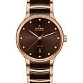 Rado Rado Centrix Automatic R30017732 Automatic R30017732 механические мужские часы коричневый циферблат, браслет высокотехнологичная керамика + нержавеющая сталь с pvd покрытием — вид спереди
