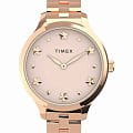 Timex Timex Peyton TW2V23400  TW2V23400 кварцевые женские часы розовый циферблат, браслет нержавеющая сталь с pvd-покрытием — вид спереди