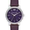 Michael Kors Michael Kors Layton MK2924  MK2924 кварцевые женские часы фиолетовый циферблат, браслет кожаный — вид спереди
