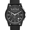 Armani Exchange Armani Exchange Cayde  AX1326  AX1326 кварцевые мужские часы черный циферблат, браслет силикон — вид спереди