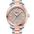 Omega Omega Seamaster Aqua Terra 220.20.34.20.06.001 Aqua Terra 22020342006001 механические женские часы серый циферблат, браслет нержавеющая сталь + золото 18к — вид спереди