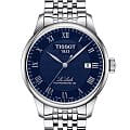 Tissot Tissot Le Locle Powermatic 80 T006.407.11.043.00 Le Locle Automatic T0064071104300 механические мужские часы синий циферблат, браслет нержавеющая сталь — вид спереди