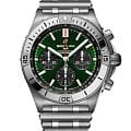 Breitling Breitling Chronomat B01 42 AB0134101L1A1  AB0134101L1A1 механические мужские часы зеленый циферблат, браслет нержавеющая сталь — вид спереди