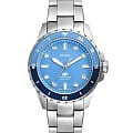 Fossil Fossil Blue Dive ES5353  ES5353 кварцевые женские часы синий циферблат, браслет нержавеющая сталь — вид спереди
