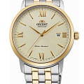 Orient Orient Contemporary RA-AC0F08G  RA-AC0F08G механические мужские часы желтый циферблат, браслет сталь c pvd покрытием — вид спереди