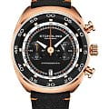 Stuhrling Stuhrling Monaco 1000.03  1000.03 кварцевые мужские часы черный циферблат, браслет кожаный — вид спереди