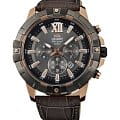 Orient Orient TW03005A (FTW03005A)  FTW03005A кварцевые мужские часы  серый циферблат, браслет кожаный — вид спереди