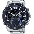 Casio Casio Edifice ECB-20DB-1A ECB ECB-20DB-1A кварцевые мужские часы черный циферблат, браслет нержавеющая сталь — вид спереди