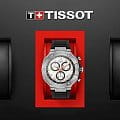 Tissot T1414171701100 наручные мужские часы застежка крупным планом