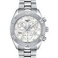 Tissot Tissot PR 100 Sport Chic Chronograph T101.917.11.116.00 PR 100 Sport Chic T1019171111600 кварцевые женские часы  перламутровый циферблат, браслет нержавеющая сталь — вид спереди