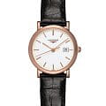 Longines Longines Elegant Collection L4.287.8.12.0  L42878120 механические женские часы  белый циферблат, браслет кожаный — вид спереди