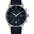 Jacques Lemans Jacques Lemans London 1-2163C  1-2163C кварцевые мужские часы  синий циферблат, браслет кожаный — вид спереди