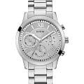 Guess GUESS W1070L1  W1070L1 кварцевые женские часы серебристый циферблат, браслет нержавеющая сталь — вид спереди