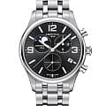 Certina Certina DS-8 Moon Phase C033.460.11.057.00 DS 8 C0334601105700 кварцевые мужские часы черный циферблат, браслет нержавеющая сталь 316l — вид спереди