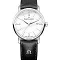 Maurice Lacroix Maurice Lacroix Eliros Date Ladies EL1094-SS001-112-1  EL1094-SS001-112-1 кварцевые женские часы белый циферблат, браслет кожаный — вид спереди