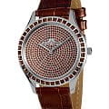Jacques Lemans Jacques Lemans 1-1841ZG  1-1841ZG кварцевые женские часы серебристый циферблат, браслет кожаный — вид спереди