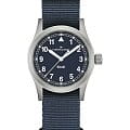 Hamilton Hamilton Khaki Field Quartz 33mm H69301940  H69301940 кварцевые мужские часы синий циферблат, браслет тканевый — вид спереди