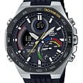 Casio Casio Edifice ECB-950MP-1AEF ECB ECB-950MP-1A кварцевые мужские часы черный циферблат, браслет пластик — вид спереди