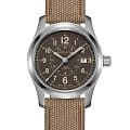 Hamilton Hamilton Khaki Field Auto H70605993  H70605993 механические мужские часы коричневый циферблат, браслет кожа + текстиль — вид спереди