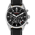 Jacques Lemans Jacques Lemans 42-2A  42-2A кварцевые мужские часы черный циферблат, браслет кожаный — вид спереди