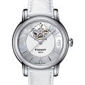 Tissot Tissot Lady Heart Powermatic 80 T050.207.17.117.04  T0502071711704 механические женские часы  перламутровый циферблат, браслет кожаный — вид спереди
