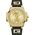 Guess Guess Sport GW0617L5  GW0617L5 кварцевые женские часы золотой циферблат, браслет силикон — вид спереди