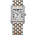 Longines Longines DolceVita  L5.200.5.79.7  L52005797 кварцевые женские часы белый циферблат, браслет нержавеющая сталь и 18 каратное розовое золото — вид спереди