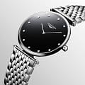 Longines Longines La Grande Classique L4.866.4.58.6 кварцевые женские часы часы, крупный план черный циферблат