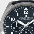 Jacques Lemans Jacques Lemans 42-2B,  австрия мужские часы на браслете кожаный боковой вид