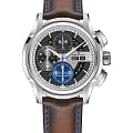 Hamilton Hamilton Jazzmaster Face 2 Face III Limited Edition H32876550  H32876550 механические мужские часы серебристый циферблат, браслет кожаный — вид спереди