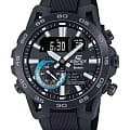 Casio Casio Edifice ECB-40PB-1ADF (ECB-40PB-1A) ECB ECB-40PB-1A кварцевые мужские часы черный циферблат, браслет полимер — вид спереди